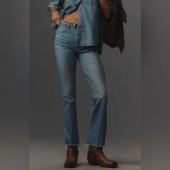 MOTHER High Rise Blue Jeans Flared - Picture 2 of 16